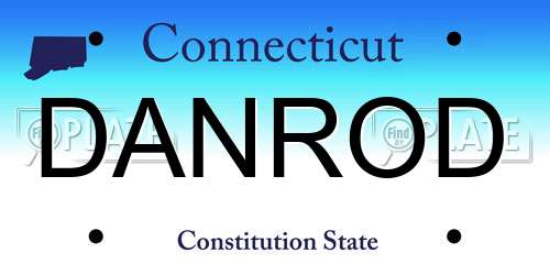 DANROD Connecticut License Plate
