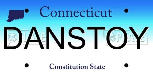 DANSTOY Connecticut License Plate