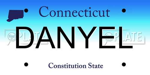 DANYEL Connecticut License Plate