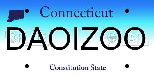 DAOIZOO Connecticut License Plate
