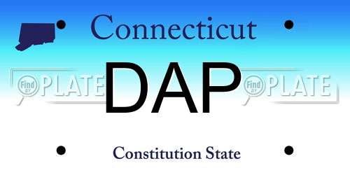 DAP Connecticut License Plate
