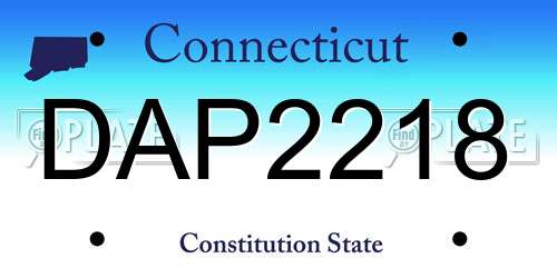 DAP2218 Connecticut License Plate
