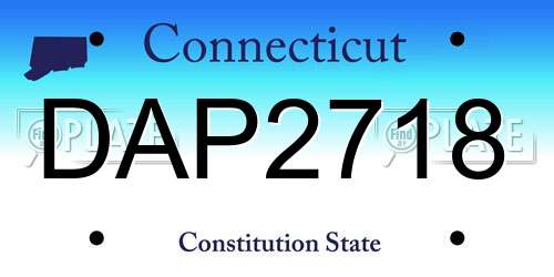 DAP2718 Connecticut License Plate
