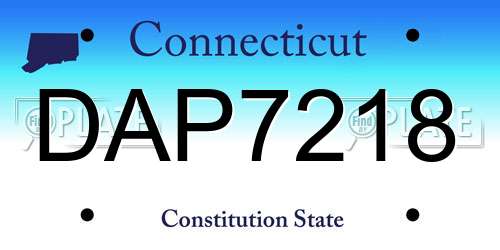 DAP7218 Connecticut License Plate