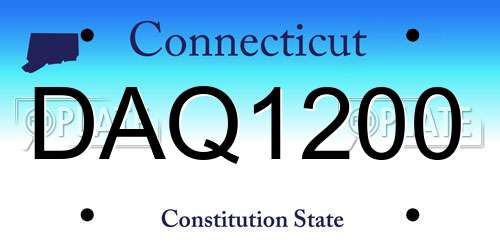 DAQ1200 Connecticut License Plate