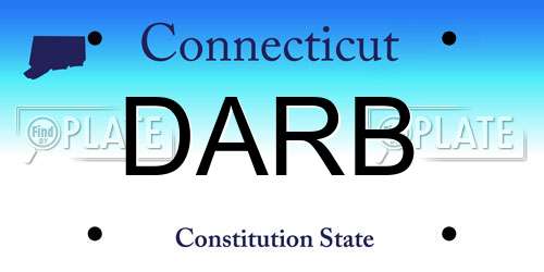 DARB Connecticut License Plate
