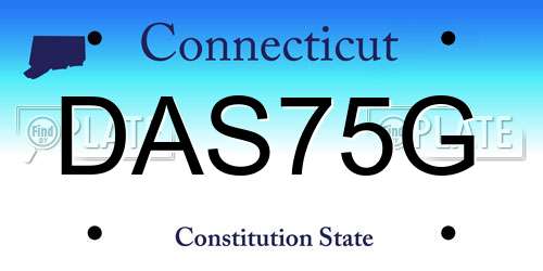 DAS75G Connecticut License Plate