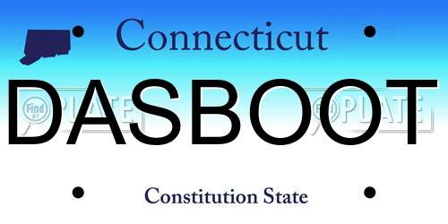 DASBOOT Connecticut License Plate