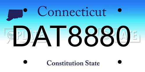 DAT8880 Connecticut License Plate