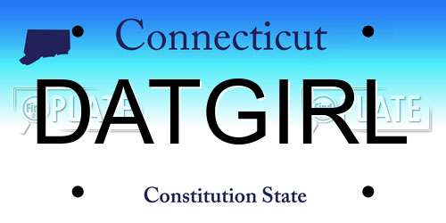 DATGIRL Connecticut License Plate