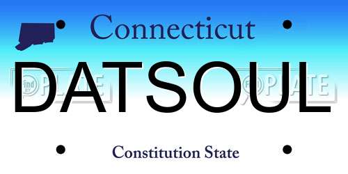 DATSOUL Connecticut License Plate