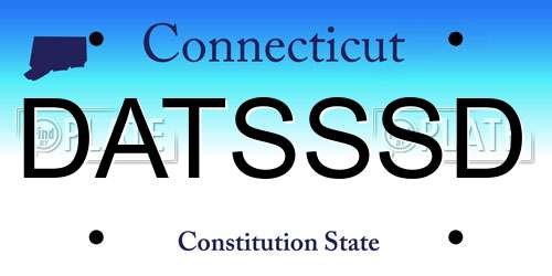 DATSSSD Connecticut License Plate