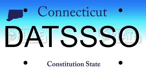 DATSSSO Connecticut License Plate