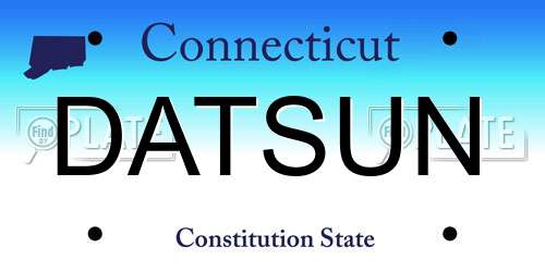 DATSUN Connecticut License Plate