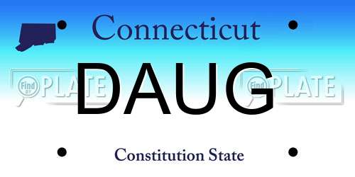 DAUG Connecticut License Plate