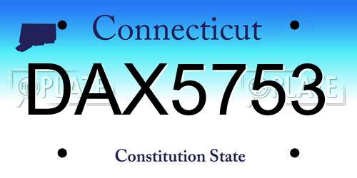 DAX5753 Connecticut License Plate