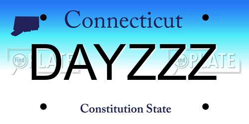 DAYZZZ Connecticut License Plate
