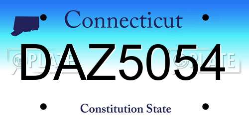DAZ5054 Connecticut License Plate