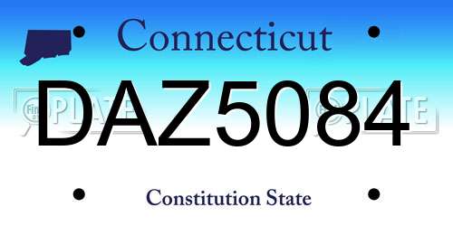 DAZ5084 Connecticut License Plate