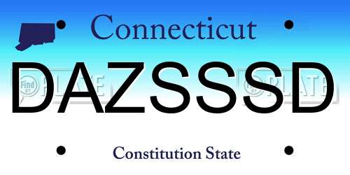 DAZSSSD Connecticut License Plate