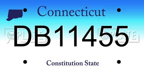 DB11455 Connecticut License Plate