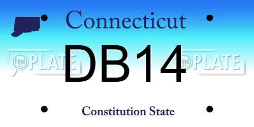 DB14 Connecticut License Plate