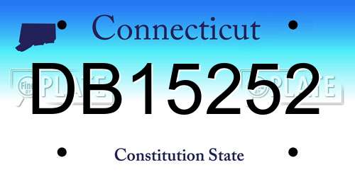 DB15252 Connecticut License Plate