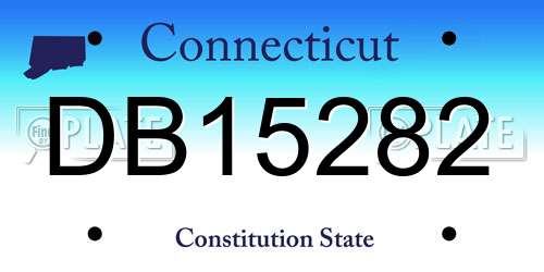 DB15282 Connecticut License Plate