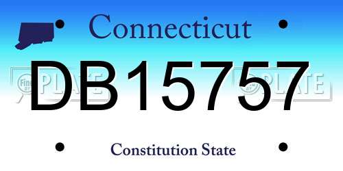 DB15757 Connecticut License Plate