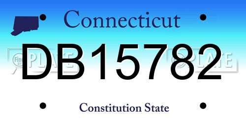 DB15782 Connecticut License Plate