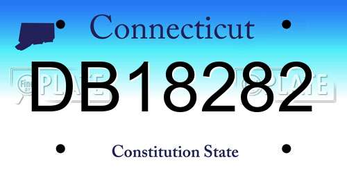DB18282 Connecticut License Plate