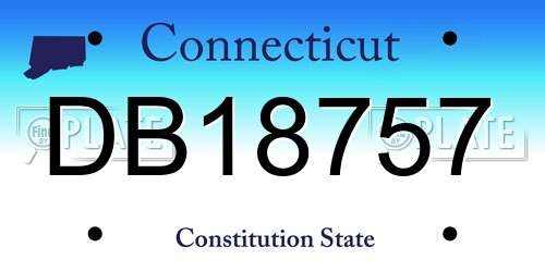 DB18757 Connecticut License Plate