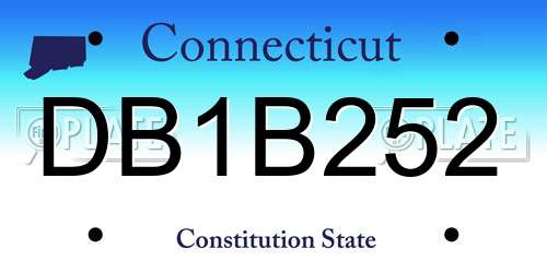 DB1B252 Connecticut License Plate