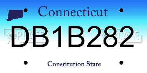 DB1B282 Connecticut License Plate