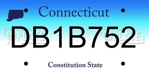 DB1B752 Connecticut License Plate