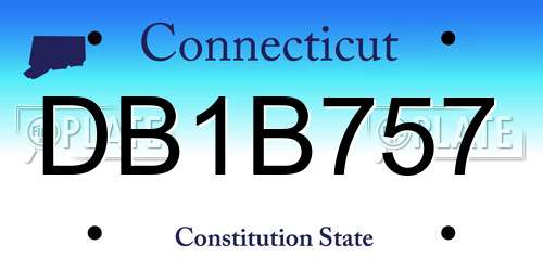 DB1B757 Connecticut License Plate
