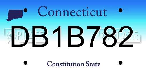 DB1B782 Connecticut License Plate