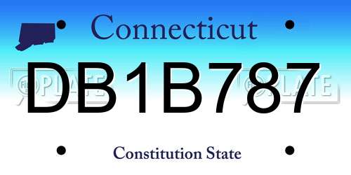 DB1B787 Connecticut License Plate