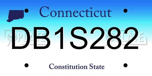 DB1S282 Connecticut License Plate