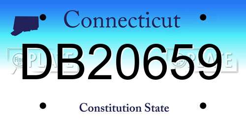 DB20659 Connecticut License Plate