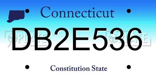 DB2E536 Connecticut License Plate