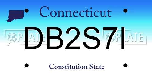 DB2S7I Connecticut License Plate