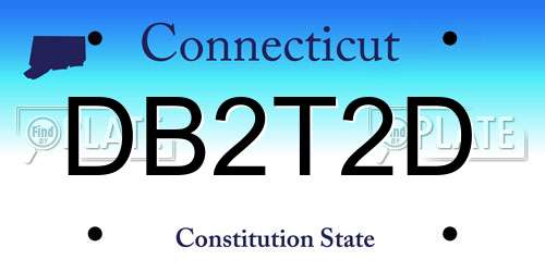DB2T2D Connecticut License Plate