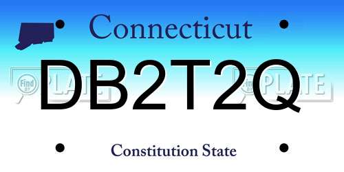 DB2T2Q Connecticut License Plate