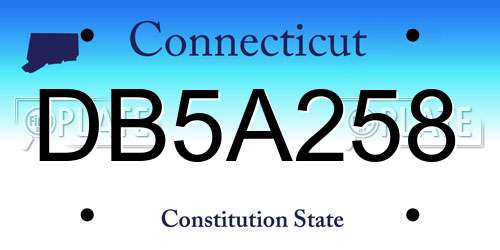 DB5A258 Connecticut License Plate