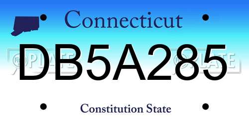 DB5A285 Connecticut License Plate