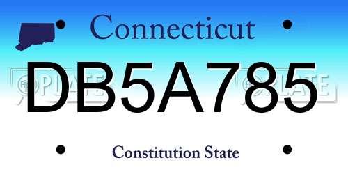 DB5A785 Connecticut License Plate