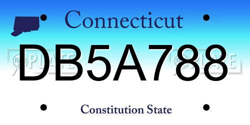 DB5A788 Connecticut License Plate