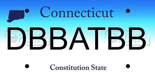 DBBATBB Connecticut License Plate