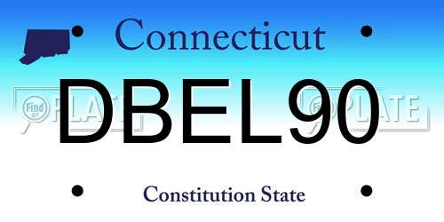 DBEL90 Connecticut License Plate